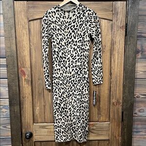 Women’s leopard sweater dress